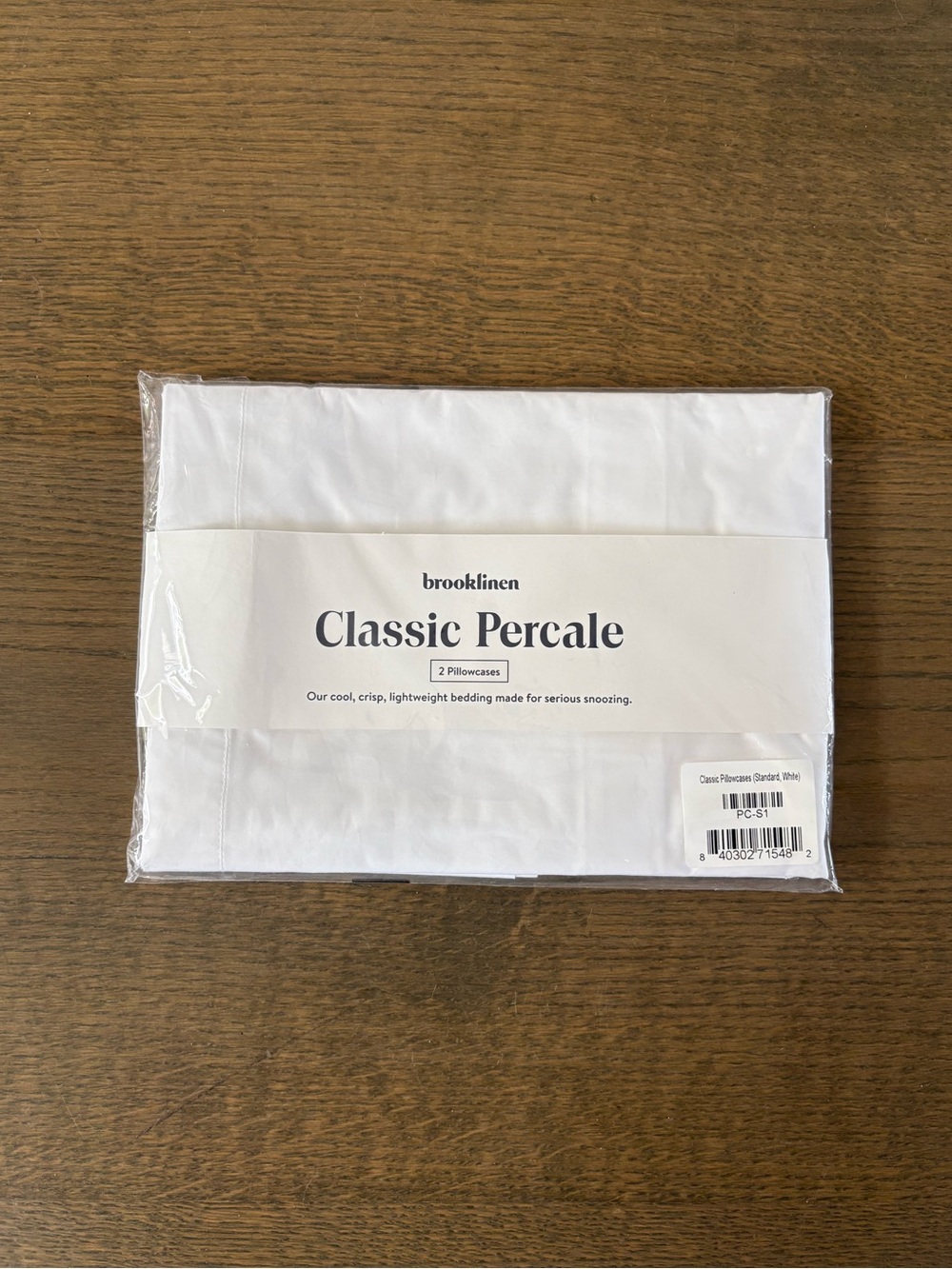 Brooklinen Classic Percale Pillowcase Set Standard Solid White